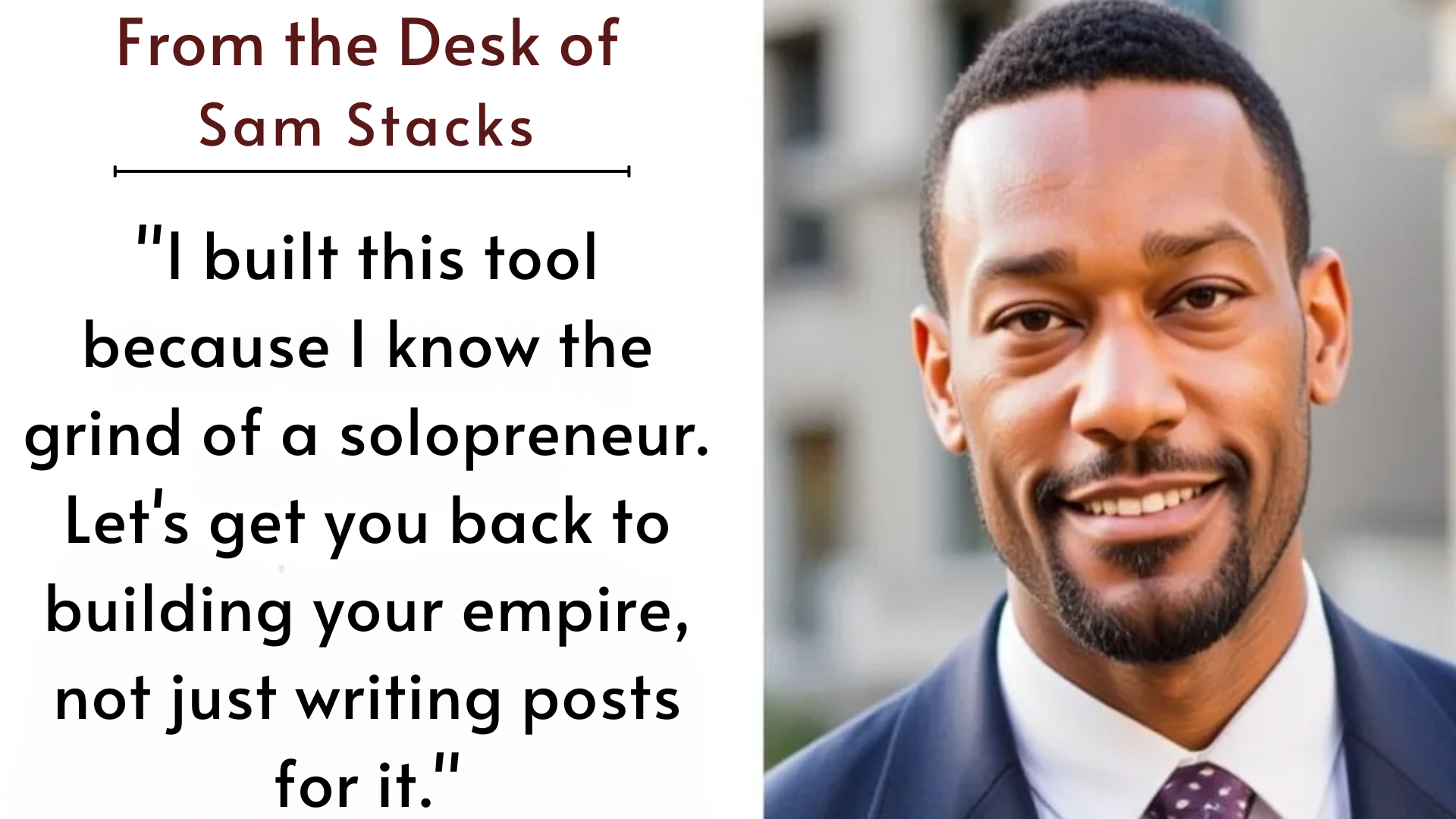 Sam Stacks - Creator of Multi-Content Generator
